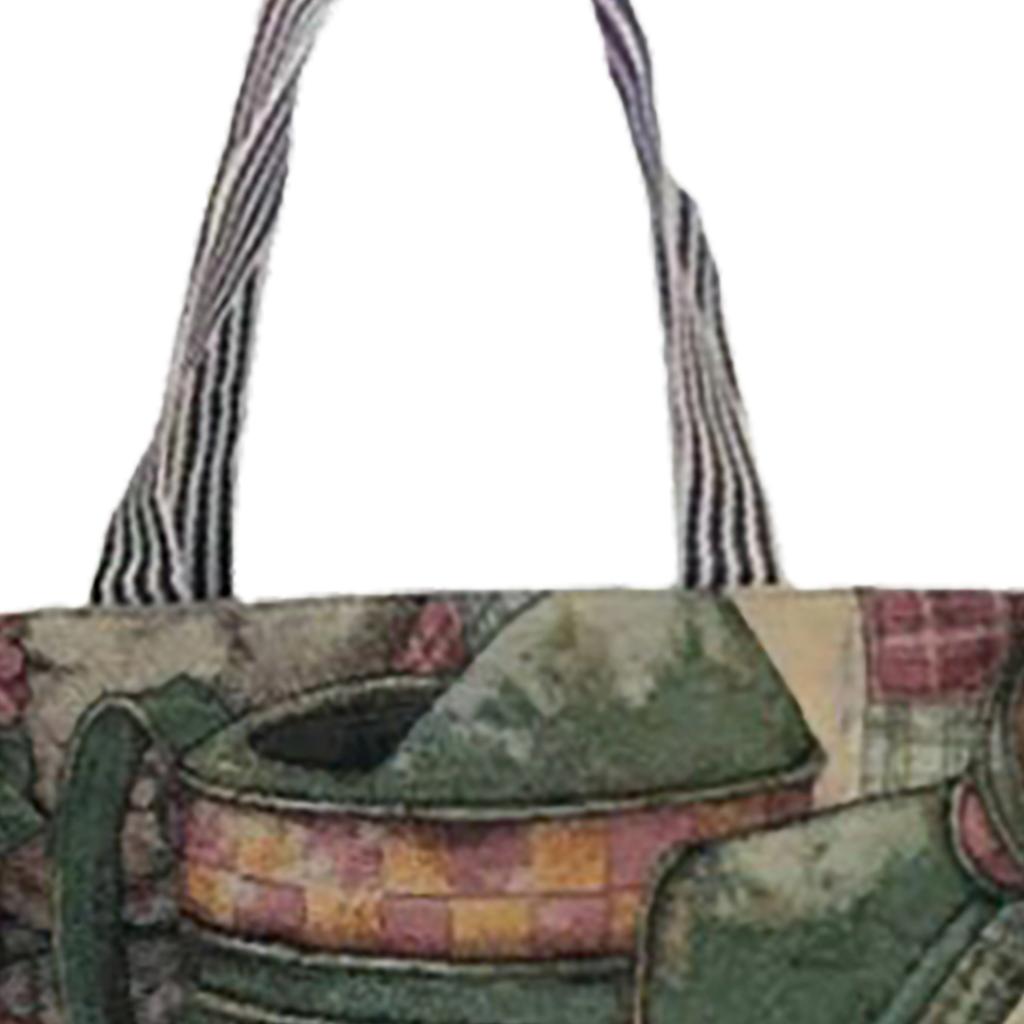 Vintage Canvas Bag Single Sided Embroidery Exquisite Ethnic Style Canvas Shopping Bag for Shopping Gift