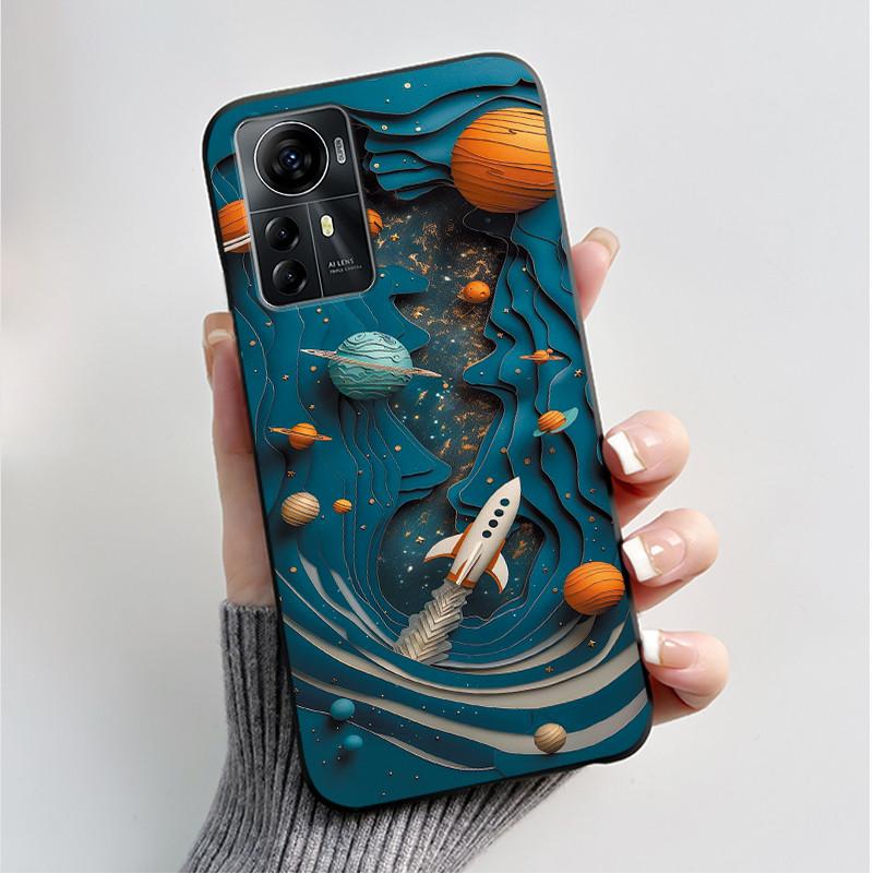 Für ZTE Blade A72S A7050 Hülle Für ZTE Blade V41 Smart Cover Luxus Mode Schmetterling Blume Silikon Weich Schwarz TPU Stoßfänger Schale