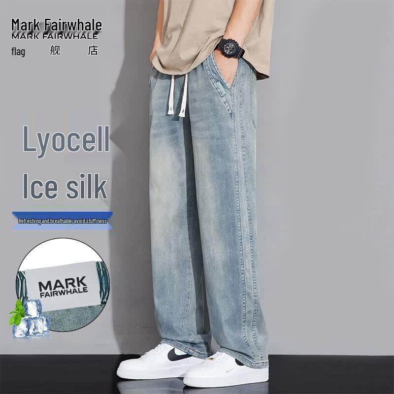 MARK FAIRWHALE Men s Summer Loose Straight Jeans XL