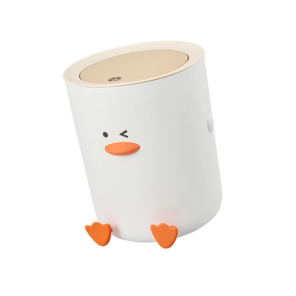 Nowoczesny Kosz na Śmieci z Kreskówkową Kaczką Luksusowy Pojemnik na Odpady do Kuchni Łazienki Biura Do Użytku w Małych Przestrzeniach Praktyczne Akcesoria