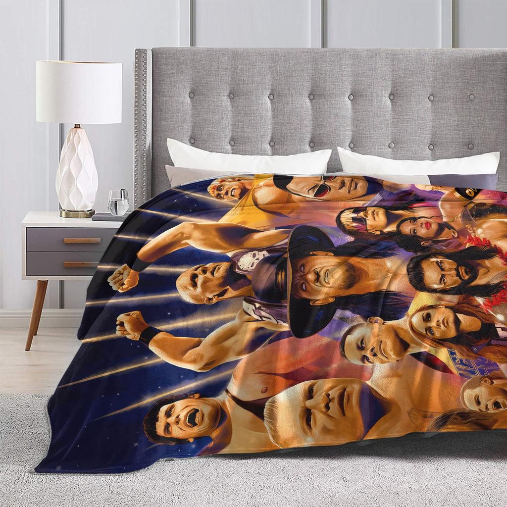 Wrestling Entertainment WWE Warm Soft Blanket  Kids Plush Throw Blanket Graphic Home Decor Flannel Bedspread Sofa Bed Cover
