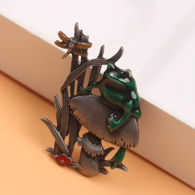 Брошка Гриб і Жаба Темперамент Металева Брошка Шпилька Тварини Чоловічі та Жіночі Декоративні Брошки Аксесуари
