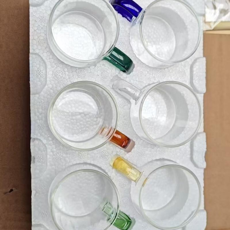 Small Glass Teacup Set with Handle