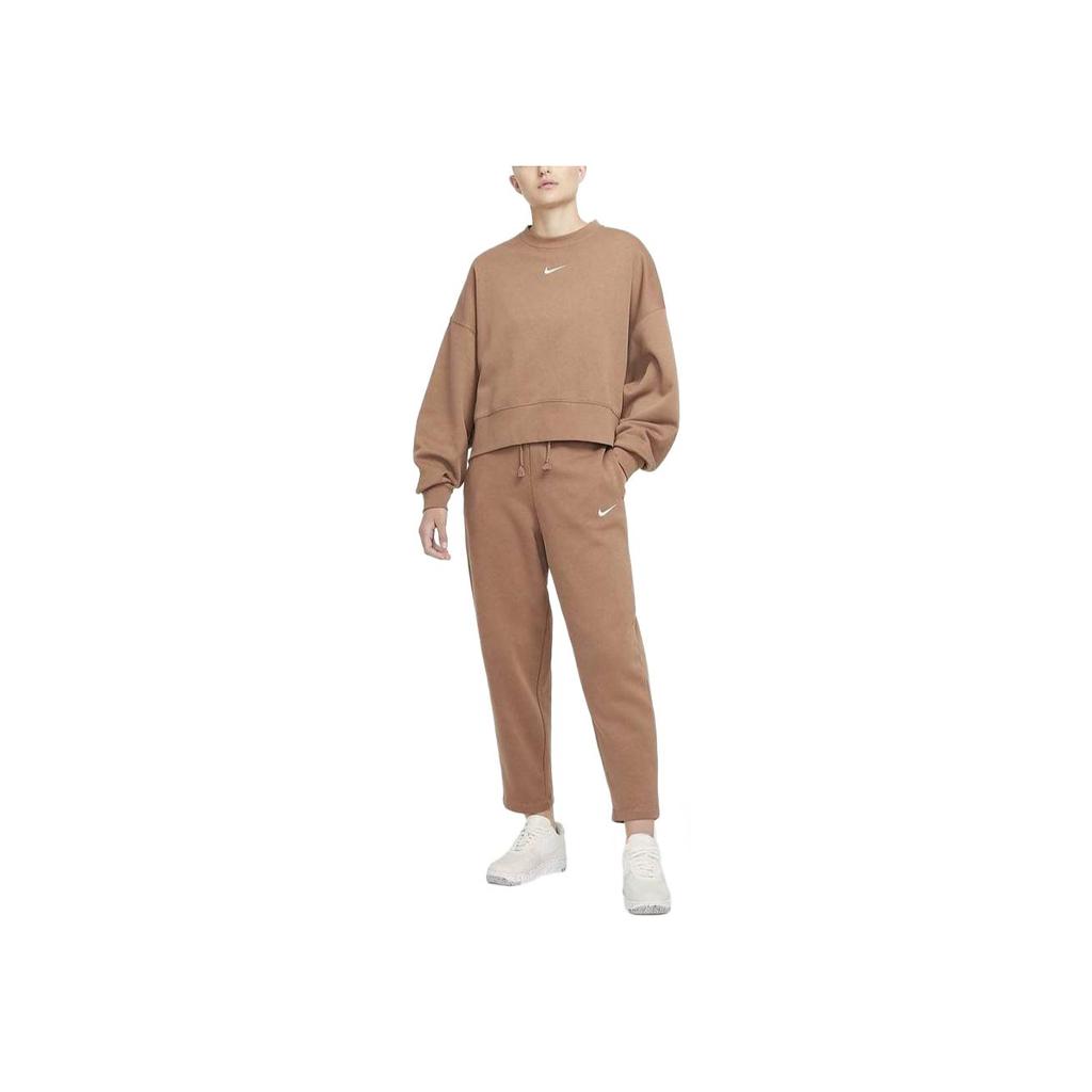 Nike Sportswear Collection Essentials Curve Fleece Casual Cropped Pants Women Bottoms Copper DD5637-256