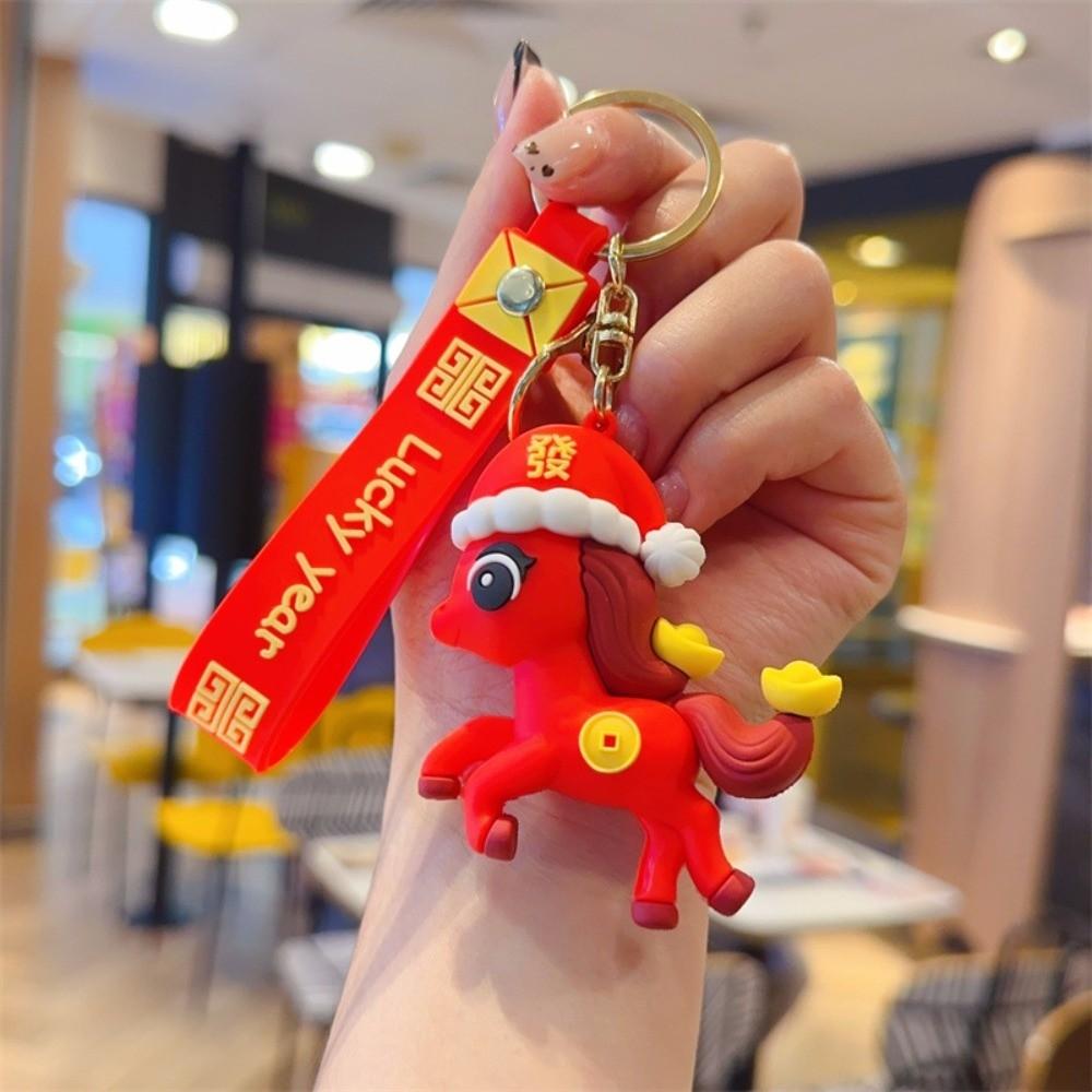Hängeornament Pferdeanhänger Schlüsselanhänger PVC Rucksack Schlüsselanhänger Niedlicher Pony Schlüsselanhänger Geschenk