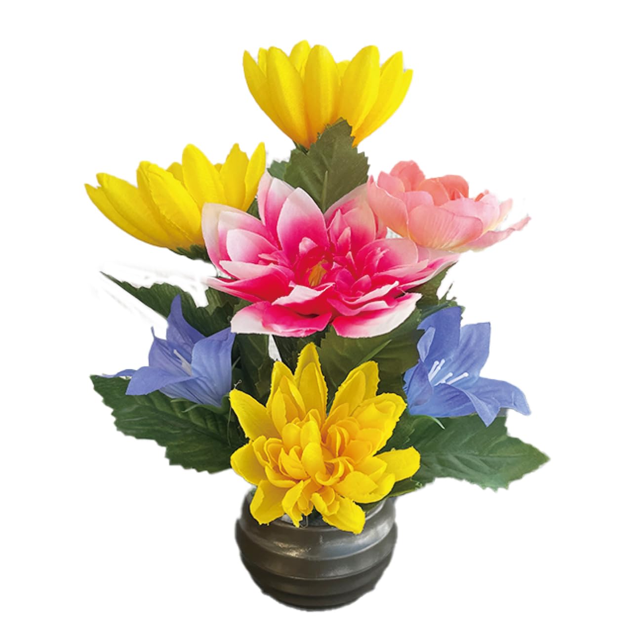 

Artificial Flower Specialty Shop Hanako Artificial Flowers for Buddhist Altars, Miniature Offerings, with Japanese-Style Pot, 1 Piece, 379Y-P