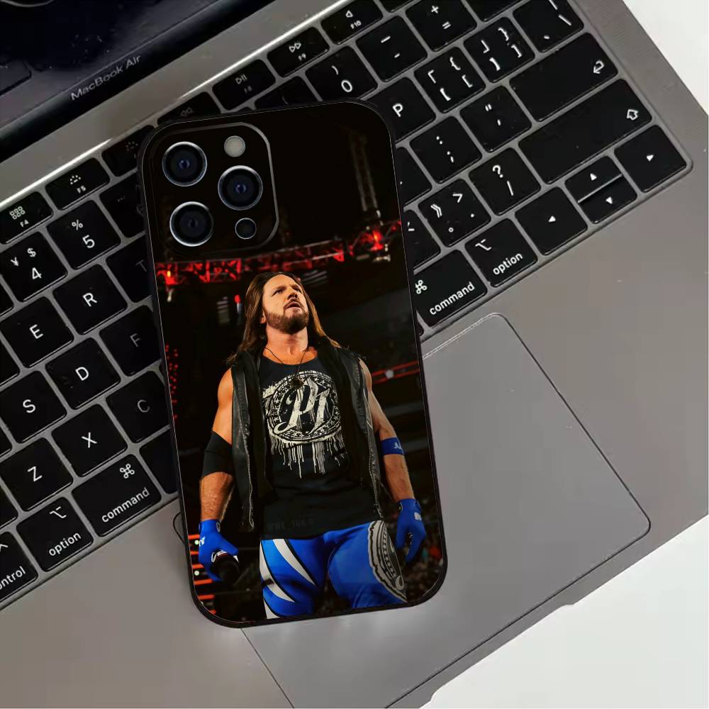 

AJ Styles Phone Case For iPhone 17,16,15,14,13,12,11 Plus,Pro Max,XS,Soft Silicone Black Cover iPhoneXSMAX