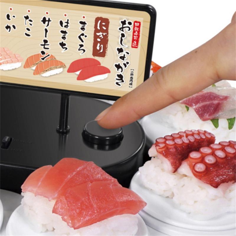 360 Degree Automatic Rotary Sushi Machine Conveyor Sushi Dessert Cupcake Turntable Display Stand Wedding Birthday Party Supplies