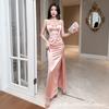Sexy Suspender Dress Women's Low-cut Tight Backless Evening Dress Bar Ktv Night Show Work Clothes