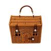 This Plastic Rattan House-shaped Basket, With A Lid And Folding Handle, Is Perfect For Picnics, Easter, Tidying Up, And Other Occasions.