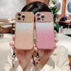 New Product Eye Protection Electroplating Wave Large Window Gradual Change Glitter for iPhone16SE Mobile Phone Case Apple 17Pro