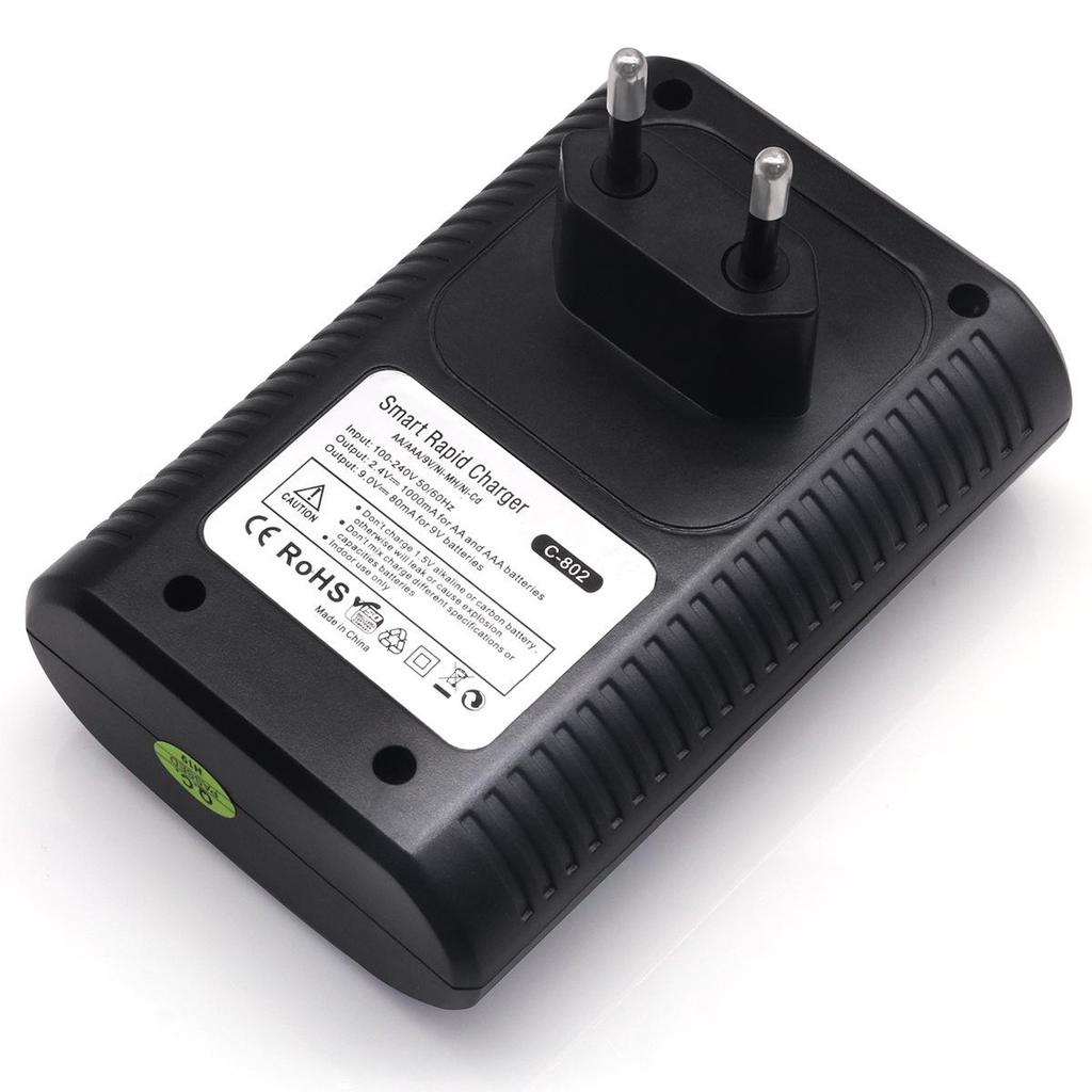 Universal Smart Rapid Charger for 5-9V Ni-MH Batteries with Auto Green Light