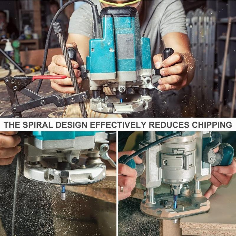 Flush Trim Router Bit Woodworking Trimmer Bit Achieve Clean Smooth Cut Spirals Design Largely Reduces Chippings