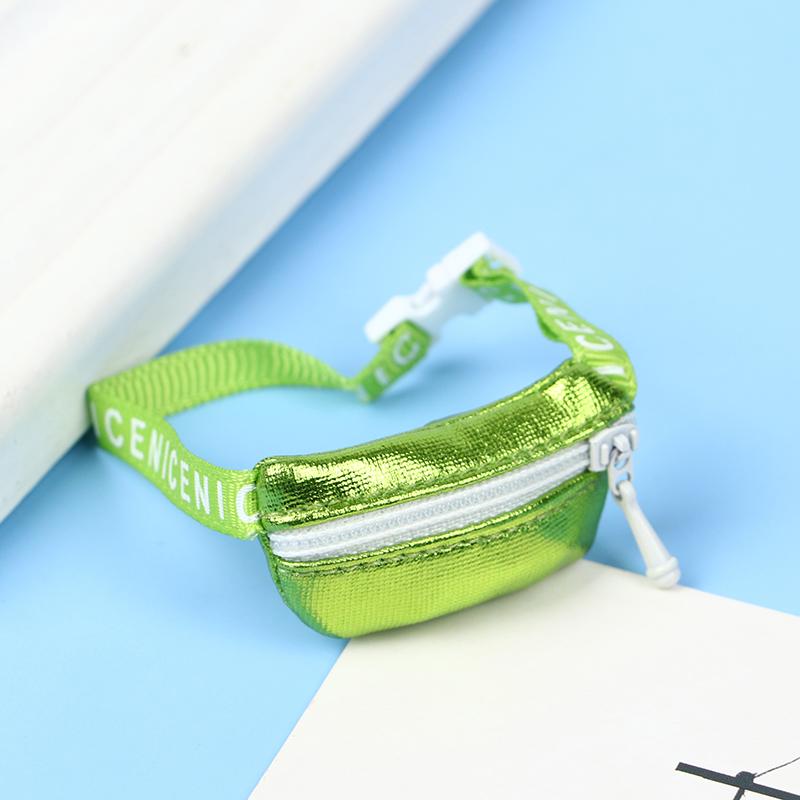 

Сумка для кукол 1/6, 1/8, 1/12, игрушки для кукол, рюкзак для ручной работы, поясная сумка, аксессуары зелёный