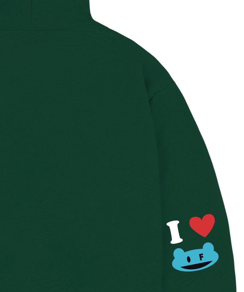 [Unisex] Elbow I Love Hoodie_Green