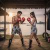 Chinese Ocean Sea Wave Flower Boxing Muay Thai Kickboxing Training Shorts Print Martial Art Boxer Unisex Men Women Fighting Fitness Sport Gym Workout