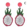 Fruit Earrings Strawberry Pitaya Fruit Earrings Sparkling Acrylic Earrings Decorative Gift Earring  Party Jewelry Gif