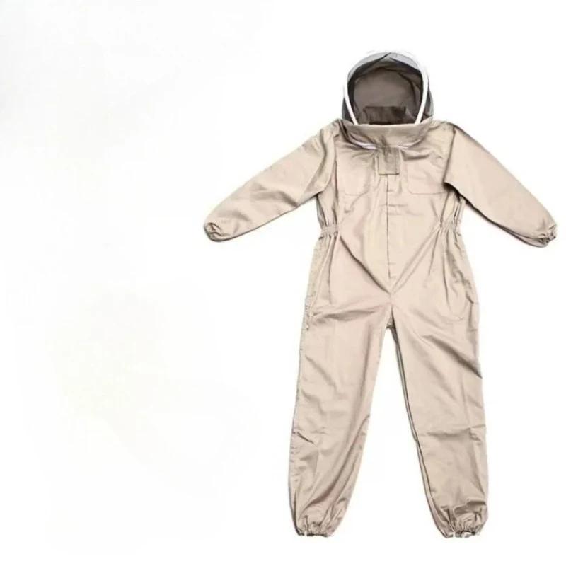 Bijenhouderpak Koffie Abrikoos Kleur, Verdikt Anti-Steek en Schapenvacht Handschoenen Volledige Lichaamsbescherming Bijenhouderij Uitrusting voor Bijenhouders