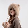 Winter Knit Beanie For Women With Cartoon Cat Ears And Windproof Warmth For Casual Wear