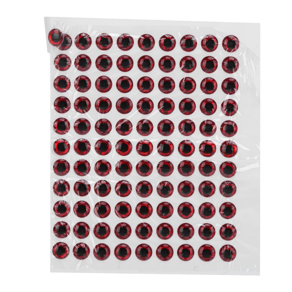 100 Pcs Artificial Fishing Eye Oval 3D Fake Fishing Lure Eye Stickers for DIY Baits Fishing Accessories7MM