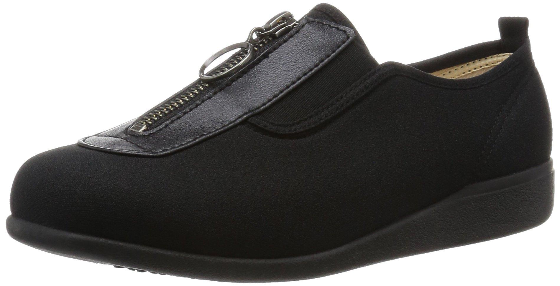 

Kaiho Shugi Comfort Shoes, Center Zipper, Lightweight, Water-Repellent, KHS-L117, Black, Size 23.0cm, 3E