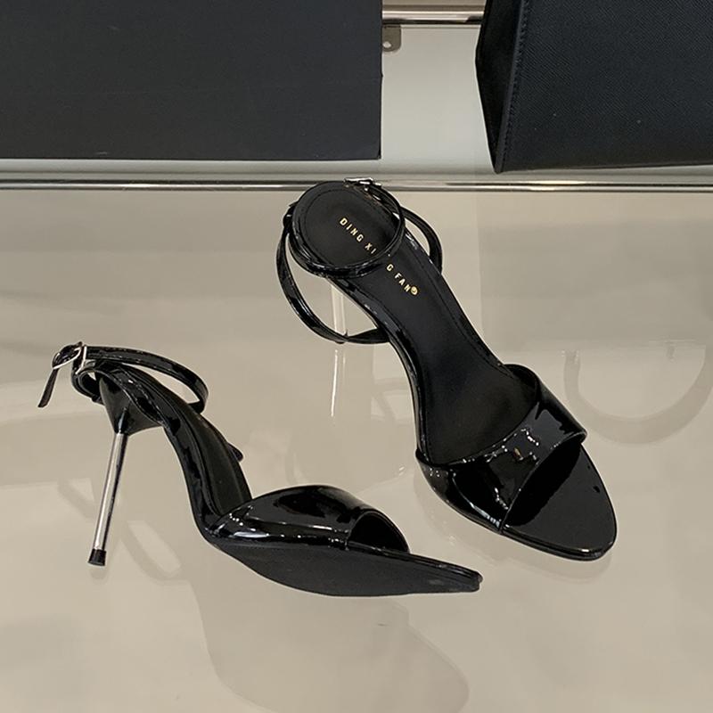 Fashion SUOJIALUN 2025 New Brand Women Sandal Shoes Fashion Thin High Heel Ladies Sexy Gladiator Shoes Open Toe Ankle Strap Dress Pumps