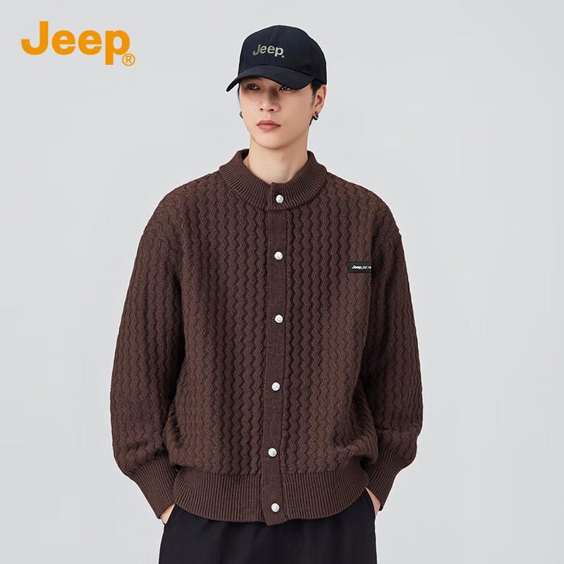 

JEEP Men s Retro Loose Knit Cardigan Sweater 2XL