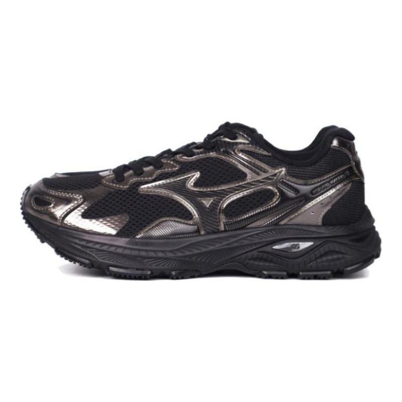 Mizuno Racer S Unisex Low-Top Running Shoes Black Gold D1GH223521 36.5