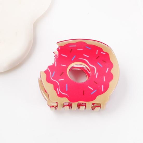 Hair Claw Donut Shape Back Head Shower Clip Medium Size Strong Grip Shark Hair Claw Versatile Hair Accessory