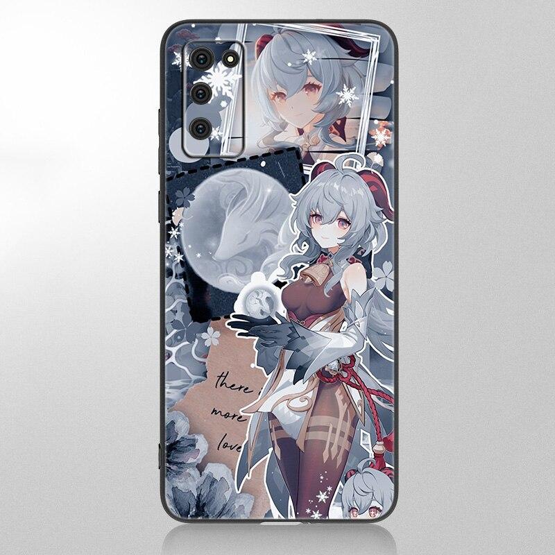 

Чехол Genshin Impact с аниме для Samsung Galaxy A12 A02S A22 A32 A52 A72 A71 A51 A41 A31 A21 A11 A50 A70 A10S A20S, черный мягкий чехол Samsung A72