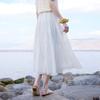Hanging lace edge A-line skirt