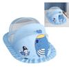 Baby Fly Net Tent Portable Bottomless Breathable Folding Net Bed Tent for Kids Sleeping Blue