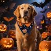 Dreieckiges Haustier-Hundebandana - Halloween Lustiger Kürbis Verstellbar Großer Hund Haustier Feuchttuch