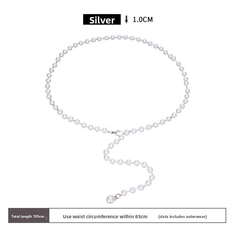 Elegant Pearl Waist Chain For Women With Tassel Decor Suitable For Summer Dresses