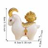 360 Degree Rotatable Lucky Sheep Figurine Gourd Resin Figurine Wealth Goat Statue  Desktop Ornament
