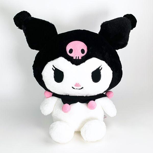 Sanrio Characters Fluffy Kuromi L Plush Interior Big Size Black