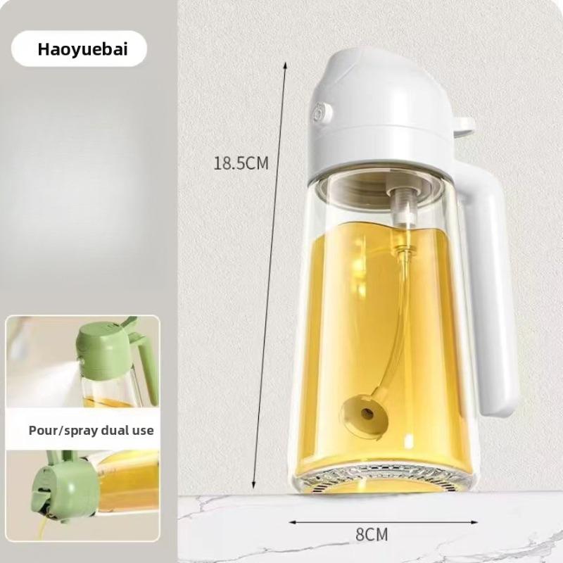 470ml 2 in1 Oil Spray Bottle Kitchen Barbecue Cooking Olive Oil Dispenser Oil Jar Baking Vinegar Soy Sauce Spray Container