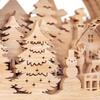 3D Wooden Christmas Tree Table Centerpiece Statue Decorative Reindeer Holiday Decor Desktop Ornament