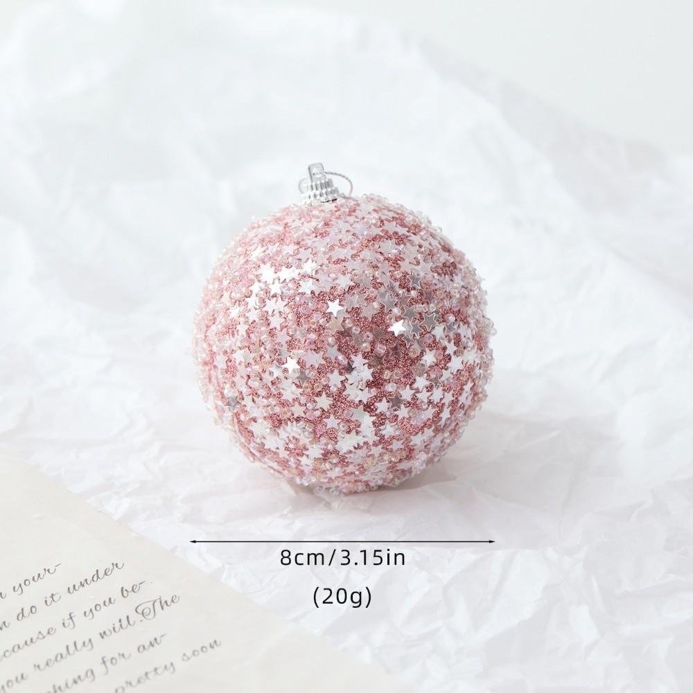 Shatterproof Christmas Tree Ornaments Pink Christmas Ball Exquisite Xmas Tree Hangings Pendant