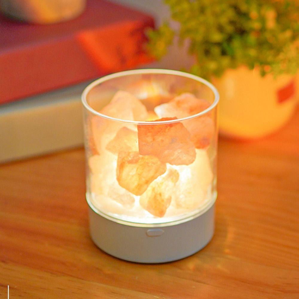 Natural Night Light 7 Color Lights LED Table Light Unique Crafts Table Lava Lamp  Christmas