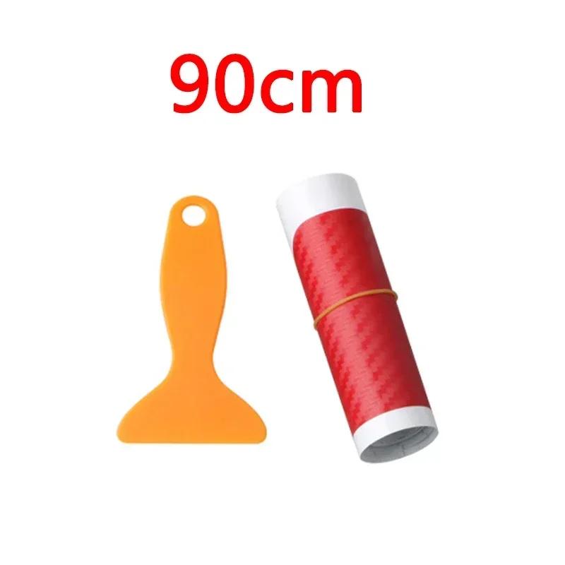 Car Anti-Scratch Sticker For Trunk PVC Carbon Fiber, Car Trunk Sticker 90/104cm Rear Bumper Protector Waterproof, Auto Accessory