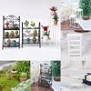 1/12 Dollhouse Miniature Rack Iron Shelf Flower Stand Decoration Accessories Handmade Playthings Present Children-Friendly