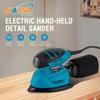 Electric Detail Sander 130W – Mouse Palm Sander for Wood, Furniture & DIY Sanding with Dust Collection and 10 Sanding Pads (Budget), Model 100182