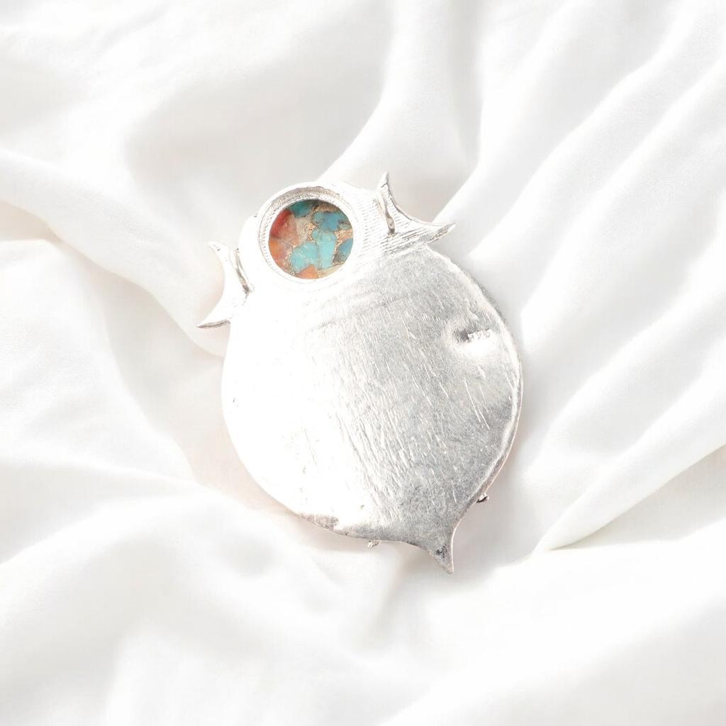 Beautiful Spiny Oyster Gemstone 925 Stamped Silver Handcrafted Jewelry Pendant CP-22-44