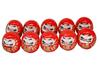 Daruma Größe 0 Lang x Breit x Set von 10 Kommerzielle Japanische Pappmaché-Puppen, (4,5cm 3,5cm 3,5cm Tief), rot, (Für den Einsatz)