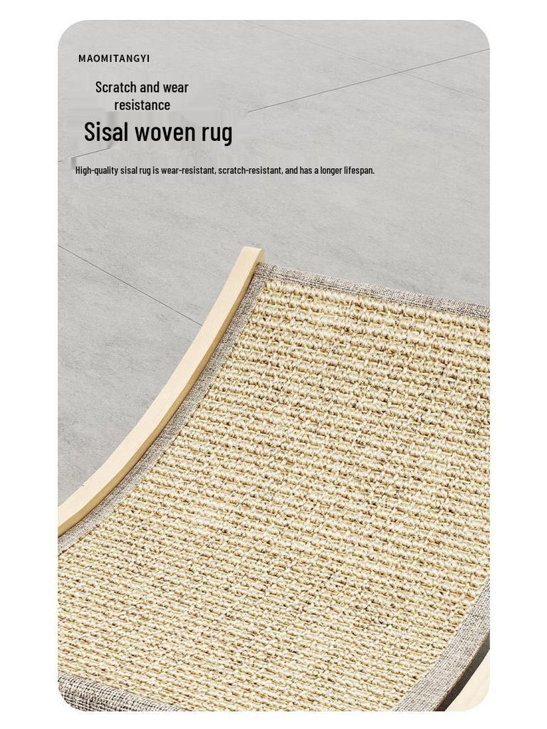 Wear-Resistant Sisal Cat Scratcher & Bed - Large, Durable Anti-Scratch Sofa Protector Pad