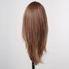 ALAN EATON Lace Wig Orange Brown Long Straight Wigs Synthetic Wigs for Women Hair Party Daily High Density Heat Resistant Fiber