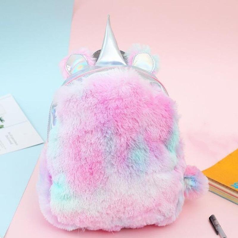 Einhorn Plüsch Rucksack Farbe Plüsch Tasche Dame Laser Tasche
