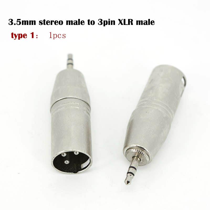 3 Pin xlr male Female Jack to 3.5mm Female & Male 1/8" TRS Mini Female Stereo Microphone Audio Adapter Converter Connector