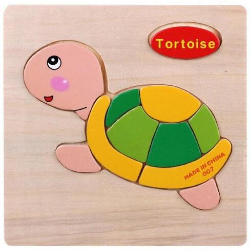 Wooden Puzzle Toy Children Building Blocks Cartoon Animal Boys Girls Early Childhood Toys